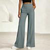 Women's High Waist Wide Leg Pants - Loose Fit Casual Trousers for Everyday Wear
