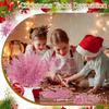 12 Stück Rosa Weihnachtsbaumschmuck Künstliche Glitzerzweige Weihnachtsbaumhänger Navidad Beerenblumen Geschenk Neujahr Heimdeko