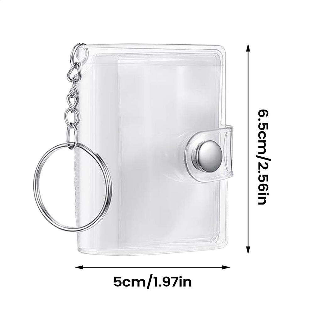 

Tiny Photo Album Portable Vintage Cute Pendant 6-Piece Pocket Keychain Picture Holder For Kids Teens Adult Fans Collectors