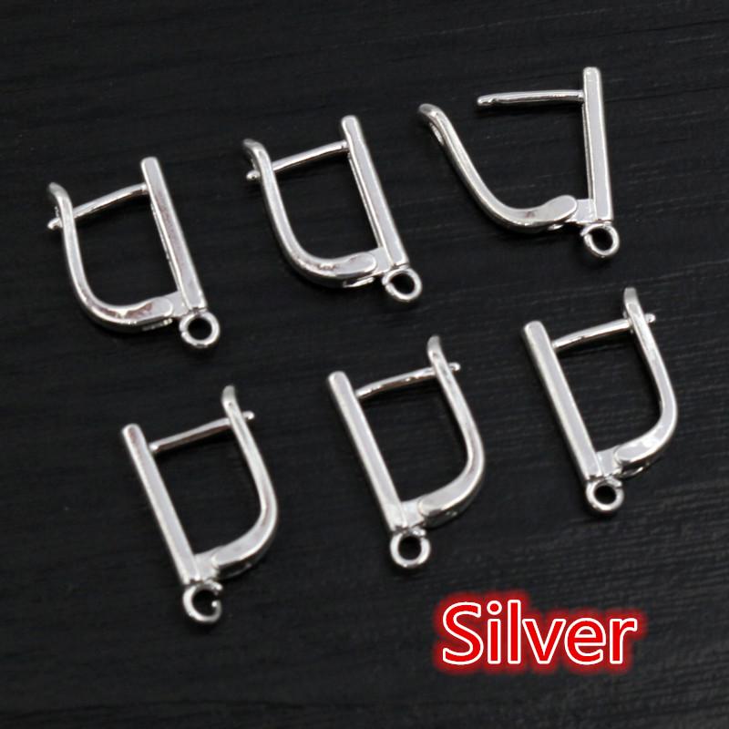 10pcs 17x10mm Gold Color French Earring Hooks Lever Back Open Loop Setting for DIY Earring Clips Clasp Jewelry Making Findings