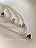Korean Style Sweetheart Rice Grain Necklace for Women - Simple Peach Heart Clavicle Chain Trendy Sweater Accessory