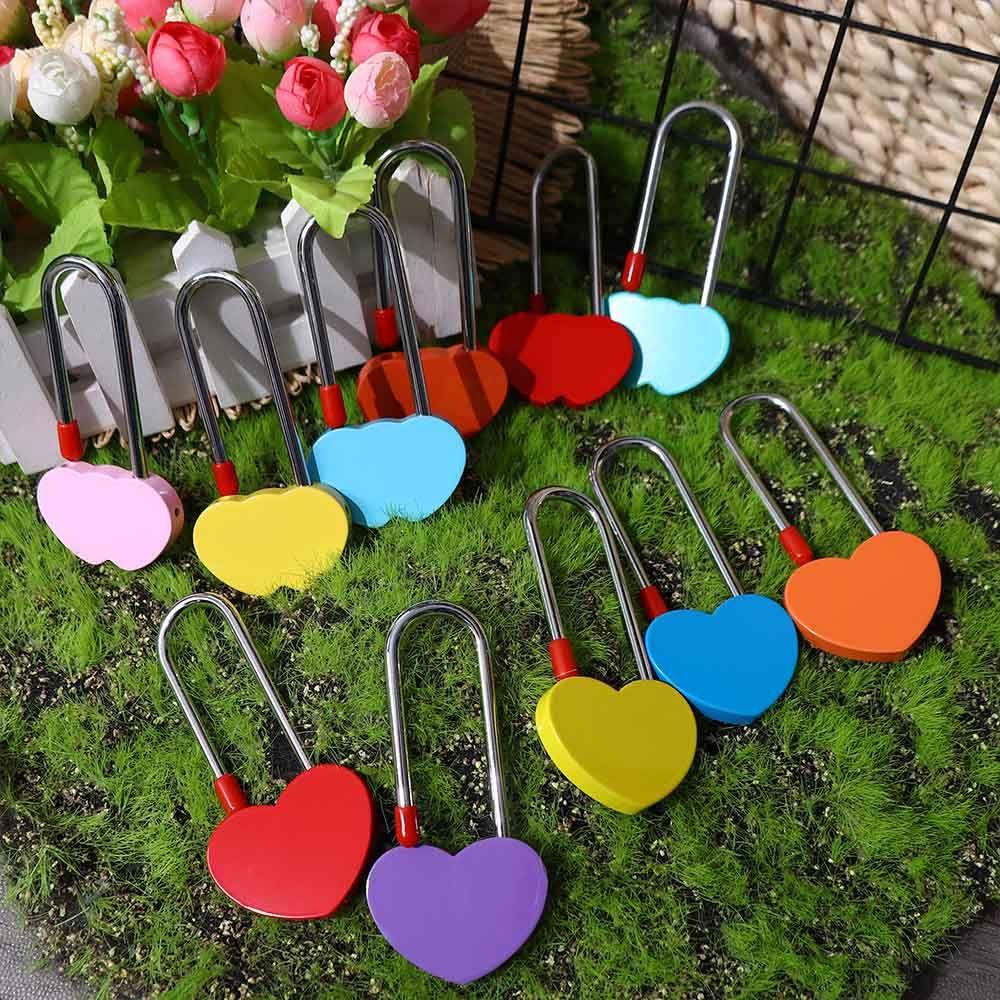 Vintage Bez klíče Pár Výročí Párů Tvar srdce Pro milence Svatba Láska Visací zámek Zámek přání Suvenýr Svatební dary