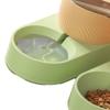 Pet Water Food Dispenser Transparent Removable Automatic Cat Feeder Waterer Set for Dog Puppy