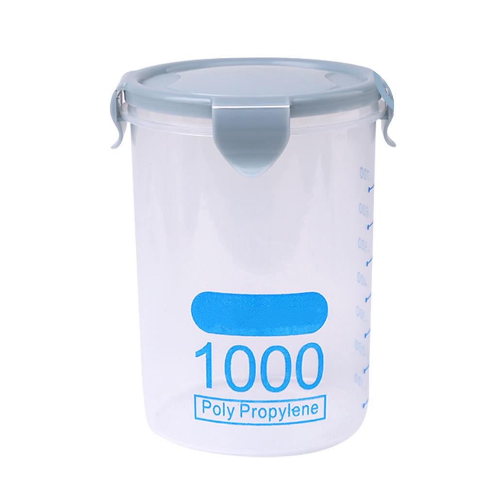 Food Storage Container 1000ml Plastic Stackable Airtight Cereal Dry Food Storage Jar for Kitchen