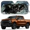 1Pcs Black Cat Theme Pattern Windshield Sunshade UV Rays Heat Blocker Keeps Vehicle Cool Unique Design Fit Sedans SUVs RVs
