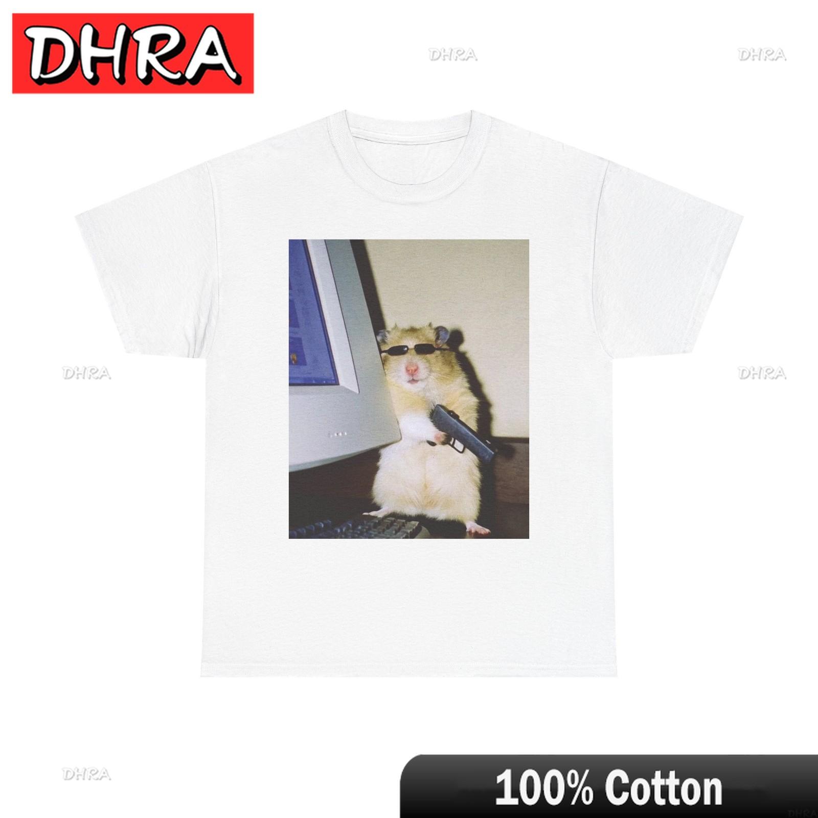 

Funny Hamster Stick Up Meme Graphic TShirt Unisex Heavy Cotton Tee Tees Cool Creative Trendy Tees Women Rapper Tee TShirt S