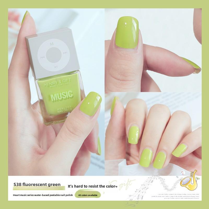 New Water-based Nail Polish, No-bake, Long-lasting, Fast-drying Peelable Nail Polish, Odorless, Transparent and White Nail Polish