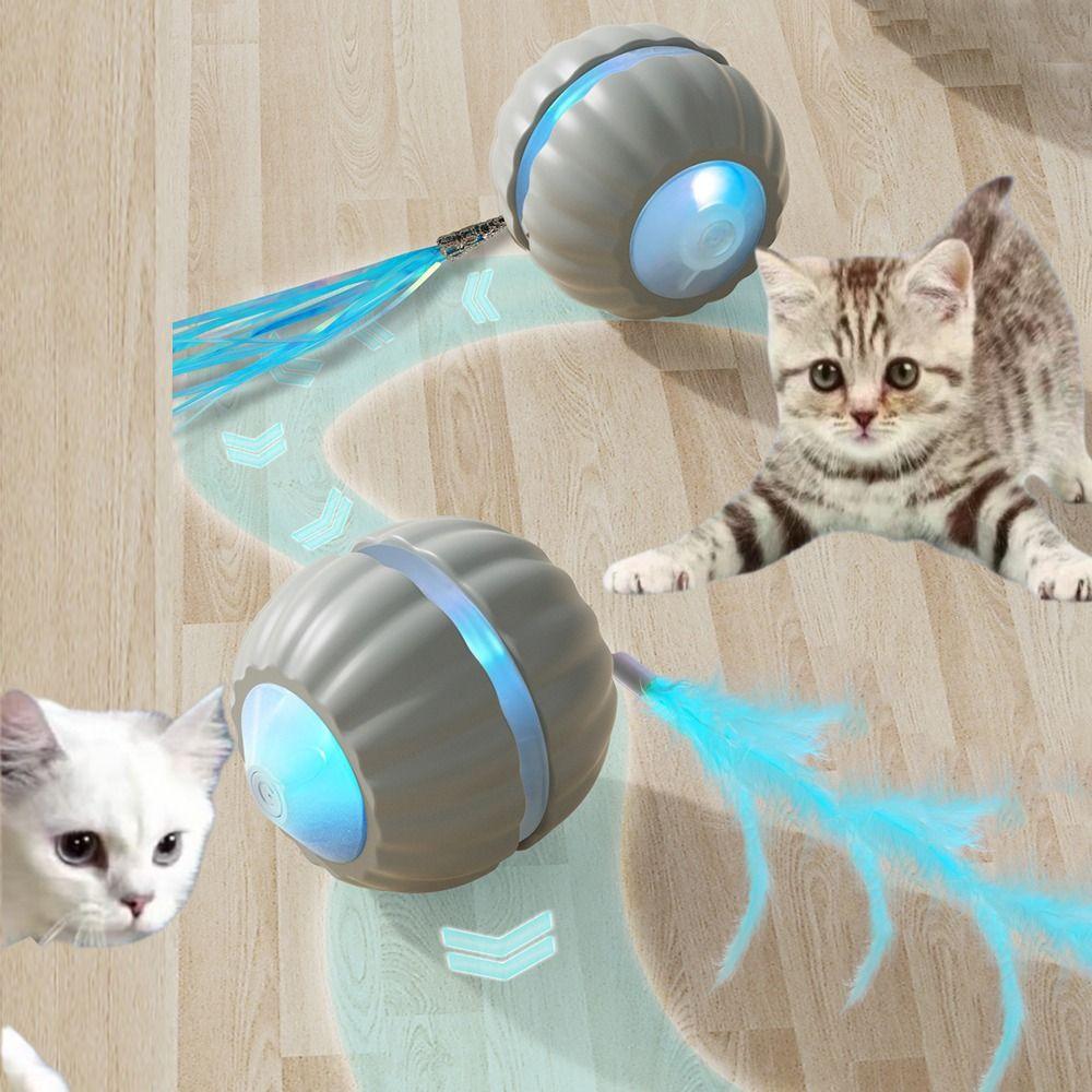 Soft Light Cat Interactive Ball Toy Obstacle Avoidance Intelligent Cat Toy Ball  Kitten