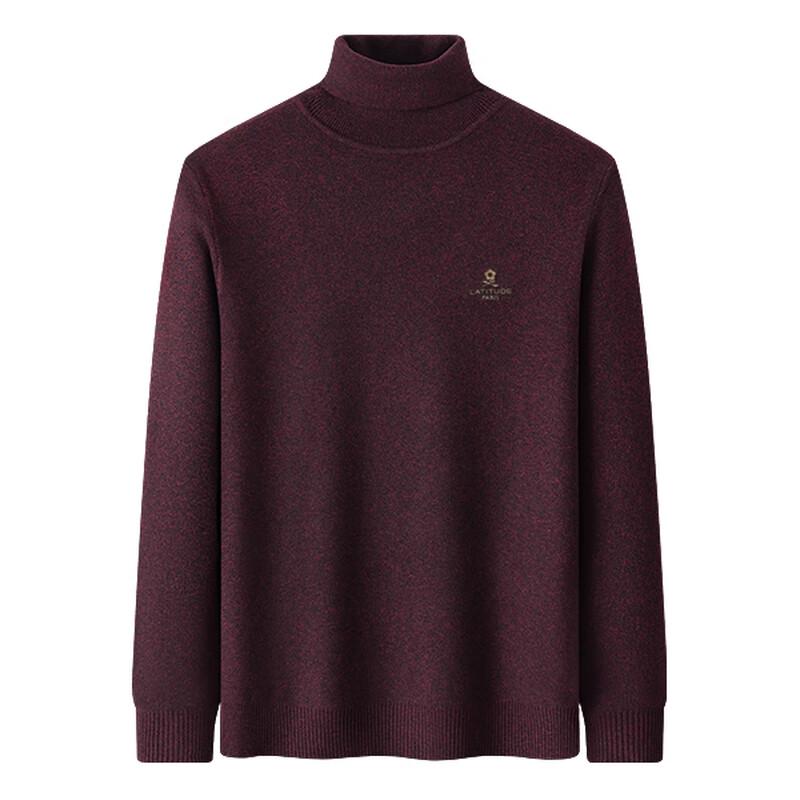 MONTAGUT Men's Warm Wool Blend High-Neck Sweater