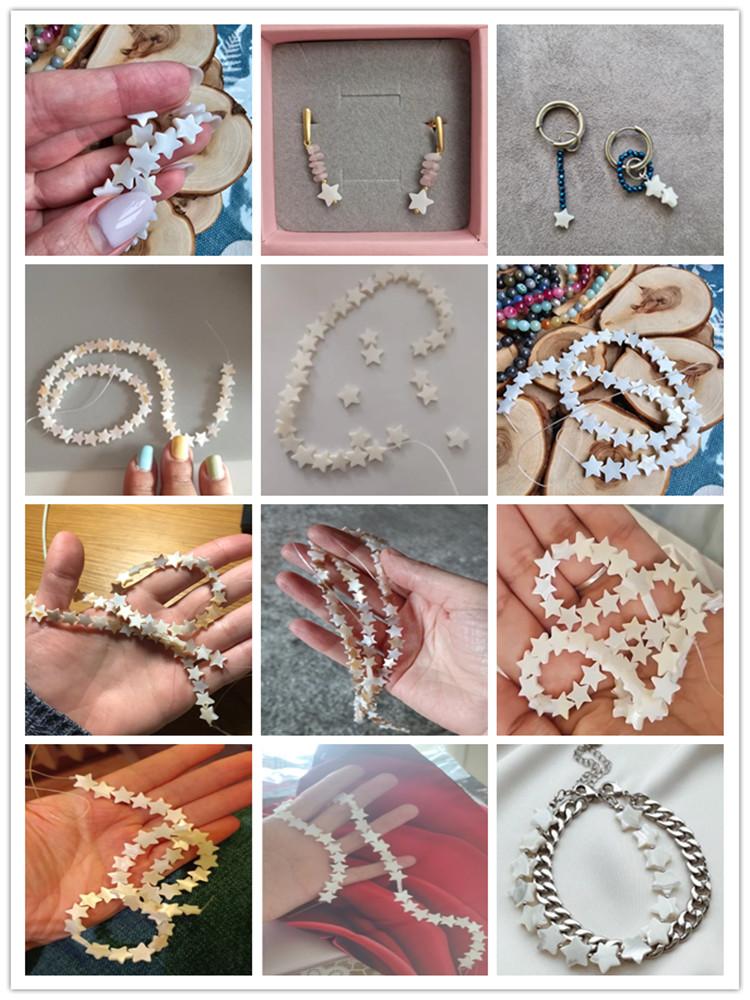 The Mother of Pearl Shell Pětihvězdičkový tvar Distanční korálky pro výrobu šperků Náhrdelník Náhrdelník Náušnice doplněk