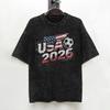 USA Football Match 2026 T Shirts Washed Short Sleeve Street TShirts Usa Canada Mexico Soccer Men Women Streetwear Summer Tees
