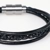 Jbans Classic Coil Leather Mix Couple Bracelets (C1801-Ac408Bk)