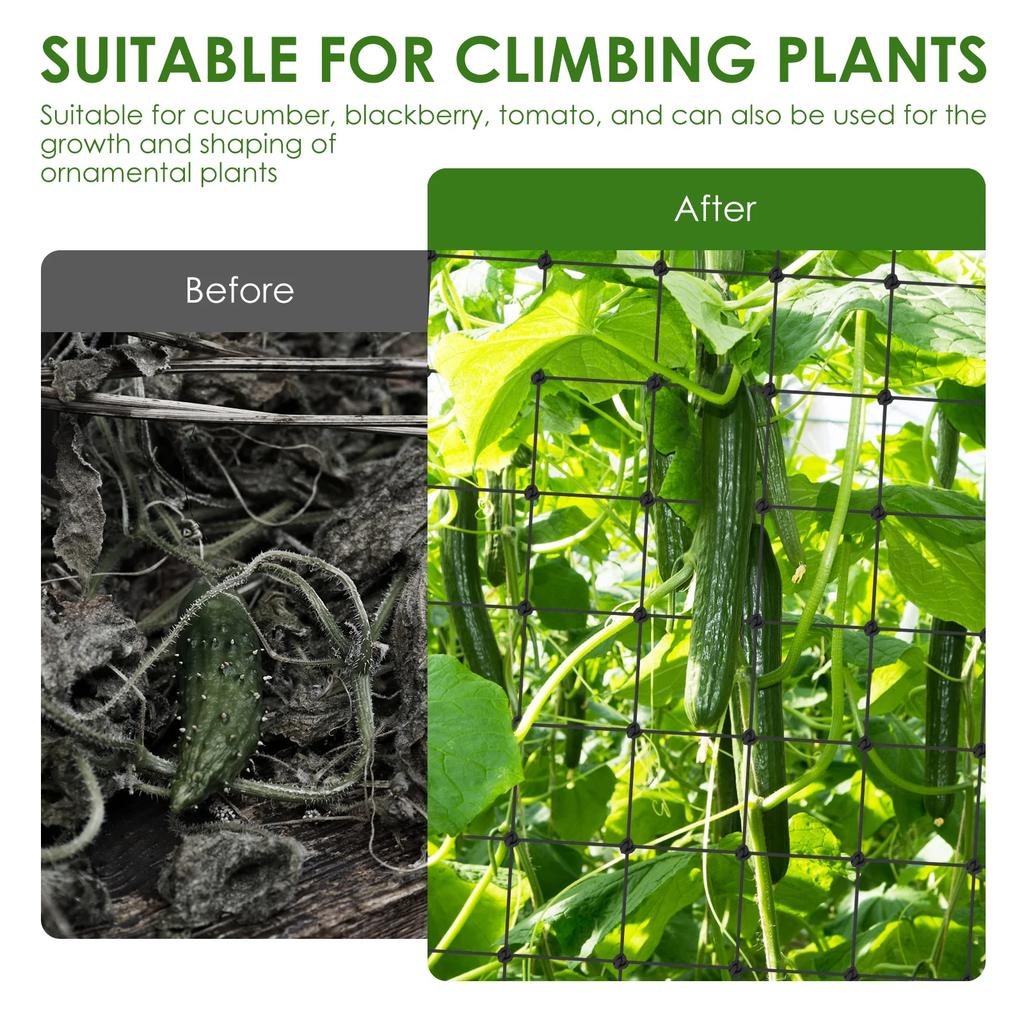 2 Stück Pflanzenzelt Rankgitter Netz Elastisches Rankgitter mit Haken Garten Vegetation Pflanzenkletterhilfe Blumen
