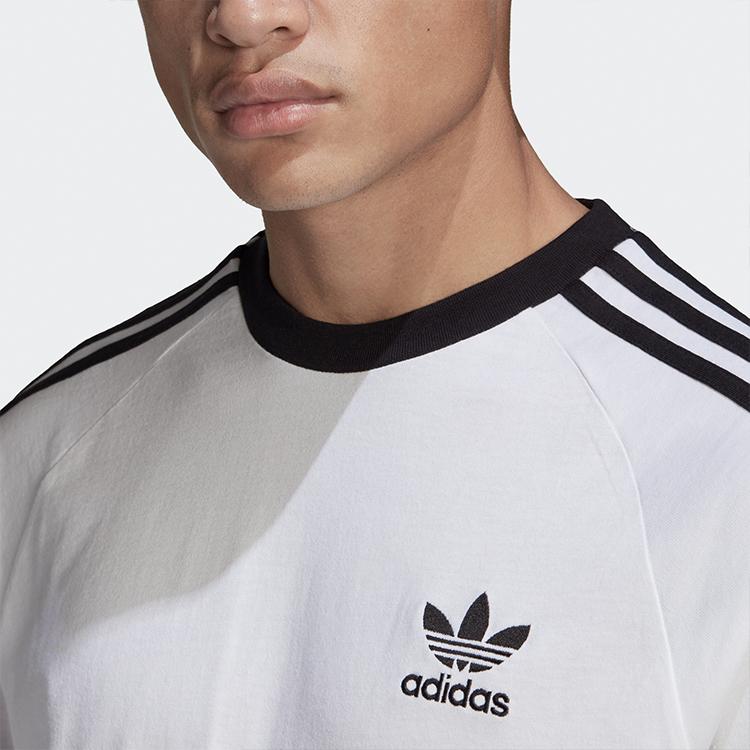 Adidas Originals Trefoil 3-Stripes Long Sleeve Sport Tee Men Tops White GN3477