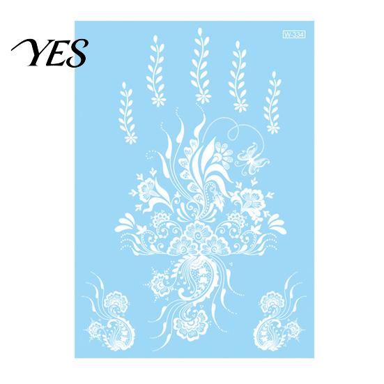 Gentle-On Skin Tattoo White Lace Sticker for Women, Temporary Face Body Fake Decal Arm, Waterproof Wedding Party Festival