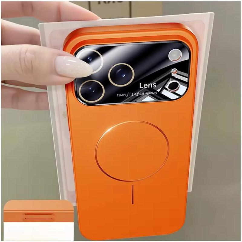 Glass Nano Matte Case For iPhone 17 Air 16 15 14 13 12 11 Pro Max 17 Pro Magnetic For Wireless Charging Armor Funda