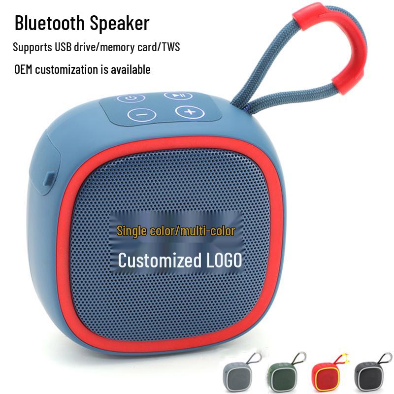 Custom Outdoor Mini Portable Bluetooth Speaker with Card Slot and Subwoofer TG