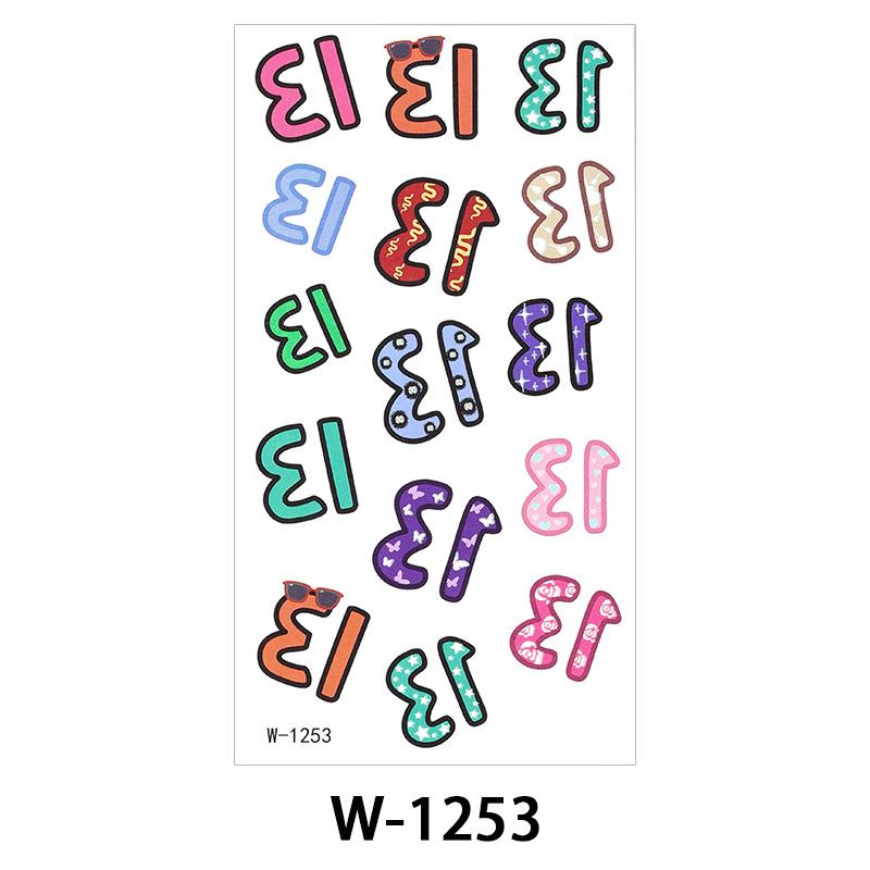 Cartoon Tattoo Stickers Children'S Party Waterproof Tattoo Stickers Ins Wind 3D Cute