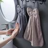 Hand Towel Household Bow Hanging Type Absorbent Towels Kitchen Wipe Handkerchief Solid Color Kitchen Supplies