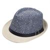 Linen Top Hat Men's Jazz Hat Sun Protection Elderly Man Curled Vintage Panama Straw Hat British Sun Hat