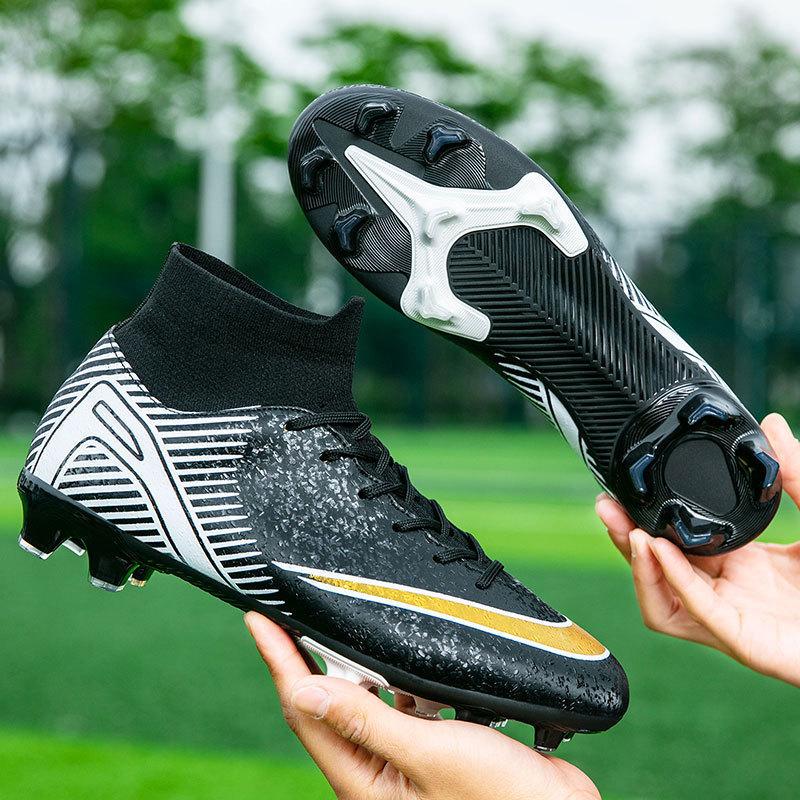 Summer European Cup Mbappe High-top Football Shoes AG Long Nails TF Broken Nails Couple Casual Sports Shoes