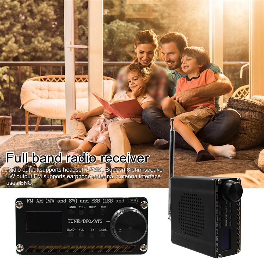 SI4732 All Band Radio Receiver FM AM (MW & SW) SSB (LSB & USB)+ANT+Battery+Case