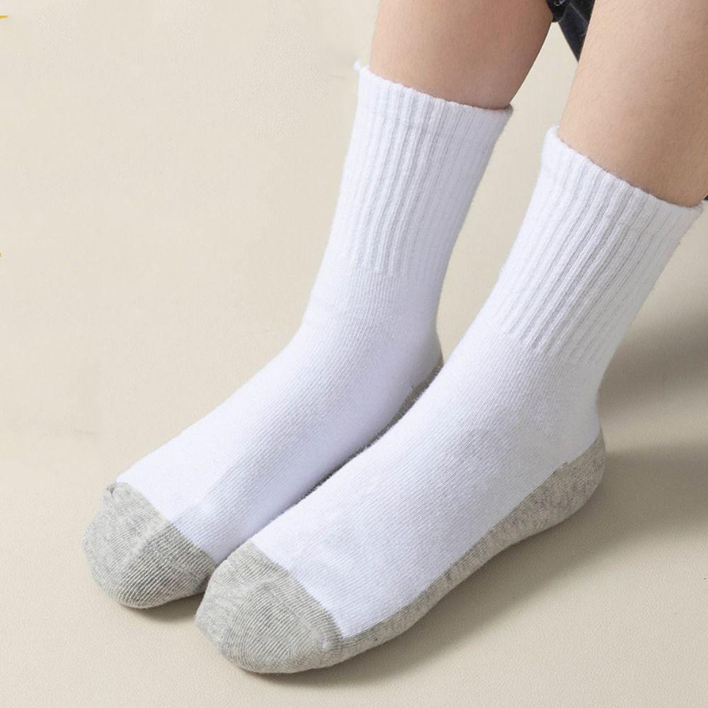 4/6Pairs Hosiery Men's Mid-calf Socks Non-slip Sports Sock Fashion Men Tube Socks Female