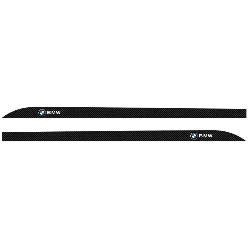 2pcs Car Side Skirt Sill Carbon Fibre Body Protection Sticker For BMW M Performance 1 3 5 7 Series M3 M4 M5 M6 X1 X3 X5 X6 X7