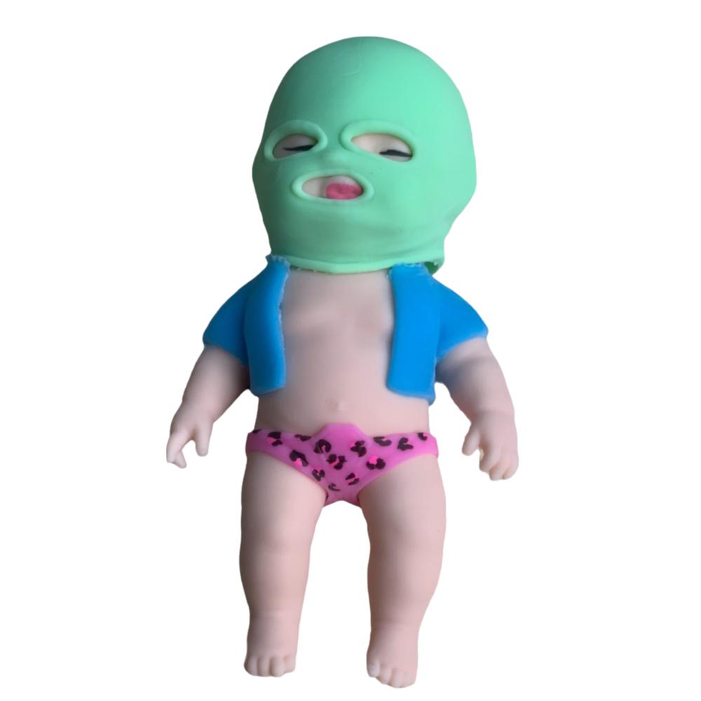 Sensory Toy Cartoon Fidget Toy Silicone Pinch Decompression Toy Masked Doll Squeeze Toy  Funny Toys