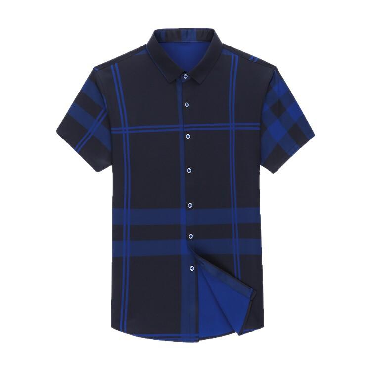 Herren Freizeit Hemd mit Aufdruck, kurzärmelig, mit Kragen, für Sommermode, Komfort, bügelfrei, knitterarm, Oberteil
