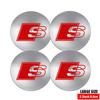 2026 4pcs Car Styling Wheel Center Hub Rim Sticker Decoration Logo For S1 Sline A1 A2 A3 A4 A4L A5 A6 A6L A7 A8 A8L TT Q1 Q2 B5 B6 2x