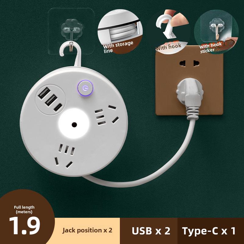 Smart Multi-Hole Socket with USB Night Light for Home & Office