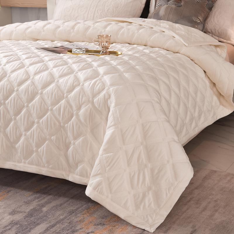 Kristall Samt Stepp-Tagesdecke Set - 3-teilige Verdickte Decke für 1,8m Bett Bedspread 220x240cm