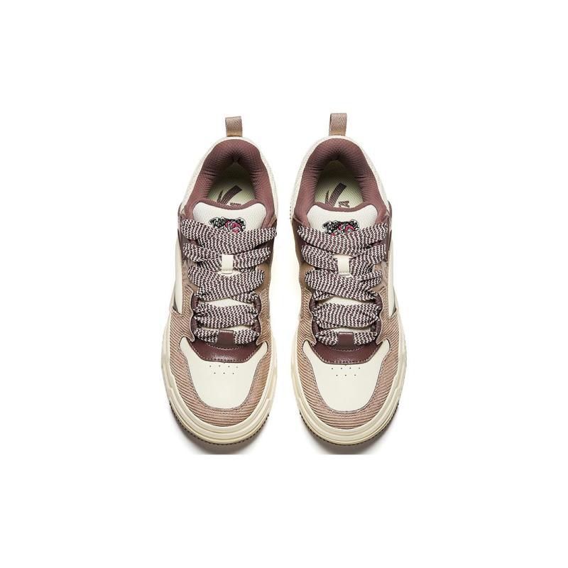 Anta Slightly Sweet Puffy Shoes Textile, Synthetic Leather, TPU Comfortable Slip Resistant And Breathable Low top Sneakers 912348001-1