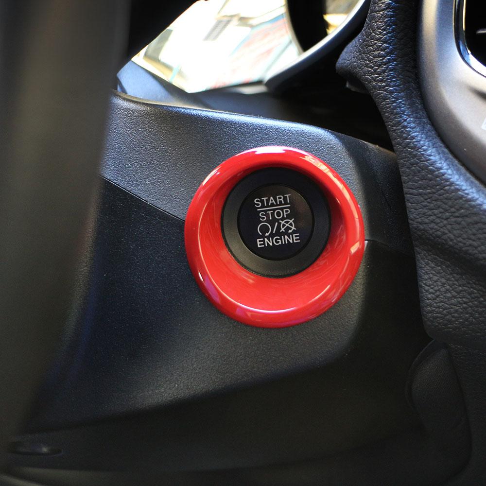 Auto Zündschlüssel Schalter Startknopf Abdeckung Ring Dekoration Aufkleber für Jeep Compass 2017 - Innen