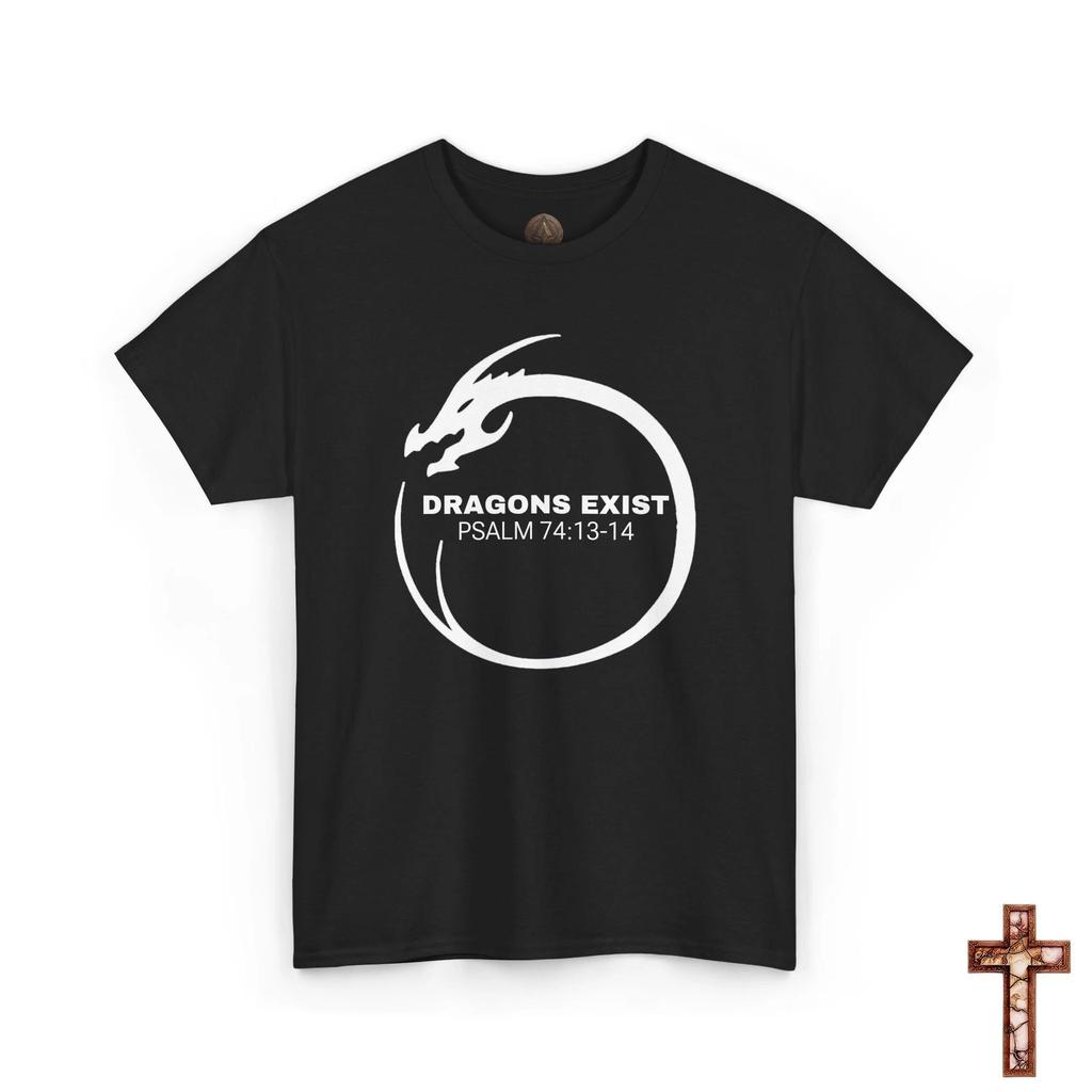 Dragons Exist T shirt, Bible Verse PSALM 74:13-14 Tee, Ancient History Shirt