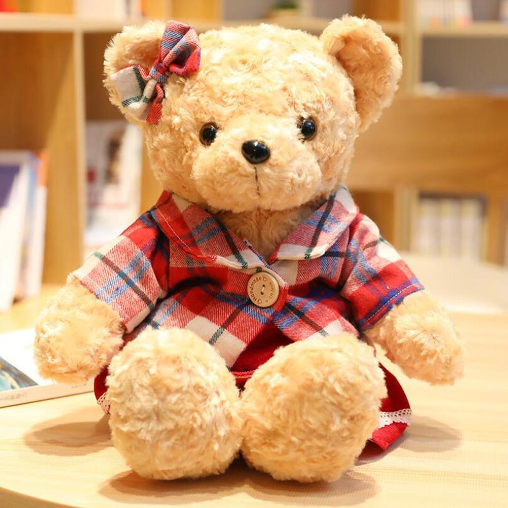 Cute Dressing Teddy Panda Hug Bear Pillow Birthday Christmas Gril Gift Children Stuffed Plush Toys