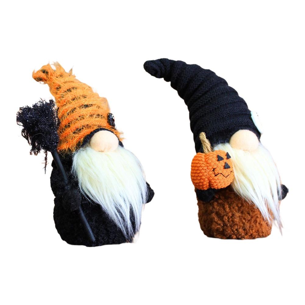 Kürbis-Gnom-Puppen Figuren mit Kürbis Halten Gesichtslose Gnom-Puppen Eine Gemütliche Plüschdekoration für Herbst- und Halloween-Partys