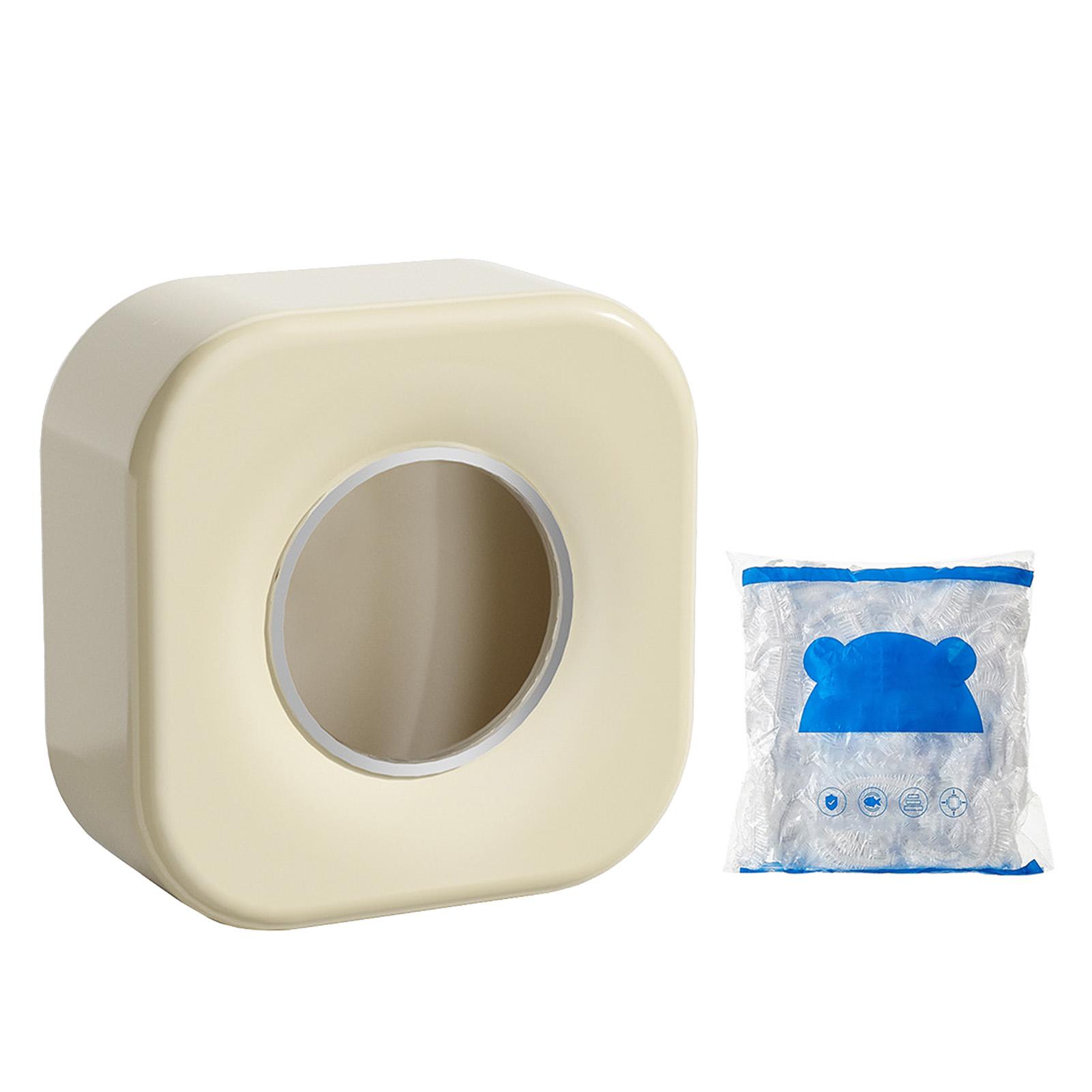 

Fresh Keeping Bags Dispenser Multifunctional Wall Mounted Plastic Wrap Storage Box with 100 Food