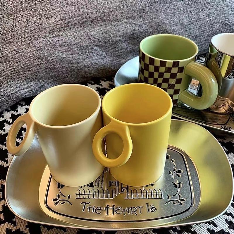 Metal Serving Dish Vintage Tinplate Dinner Plate Stainless Steel Serving Tray Round Seasoning Plates Set For Fruits For Dining