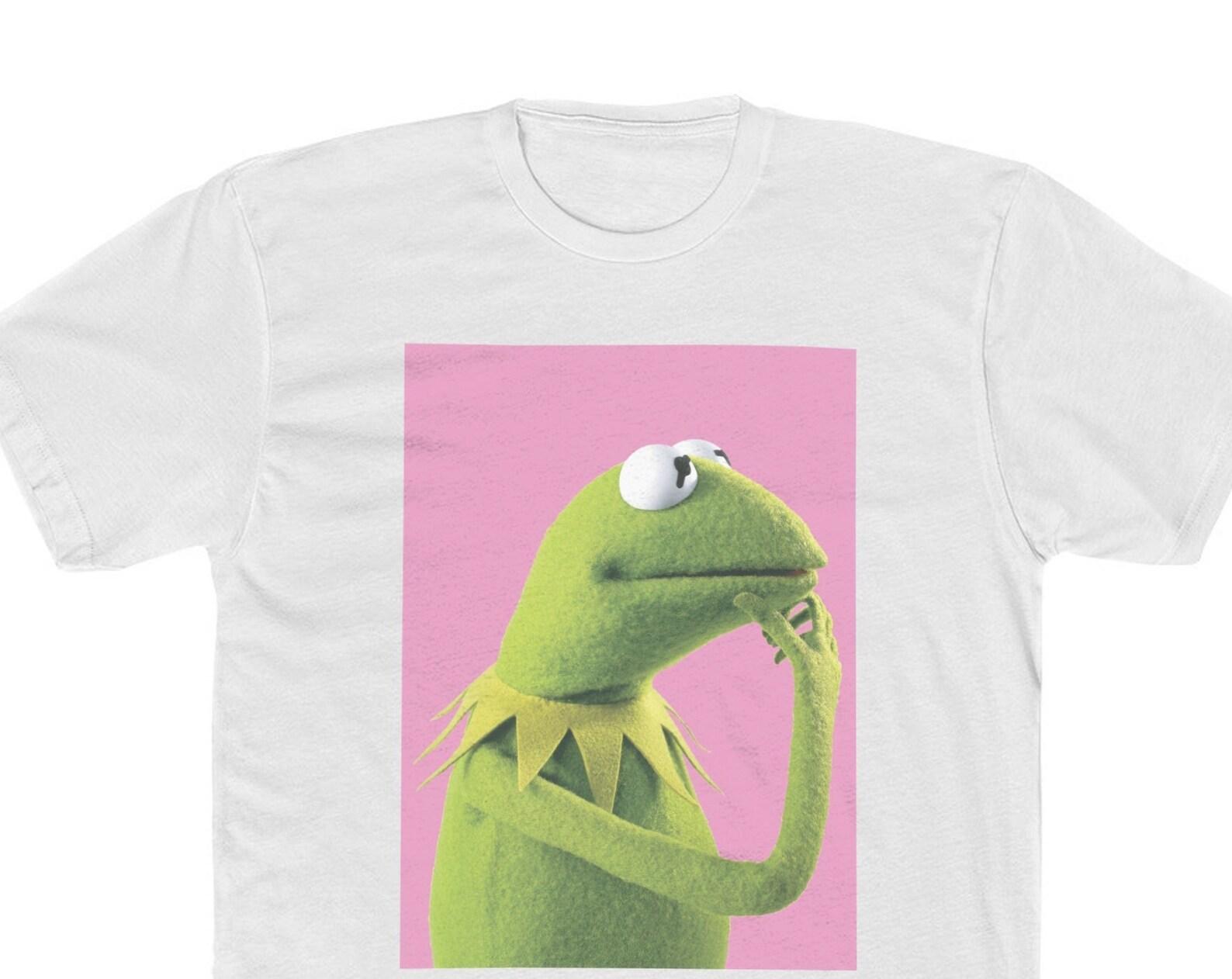 Kermit T-shirt - Thinking Kermit Frog - retro vintage funny tee M
