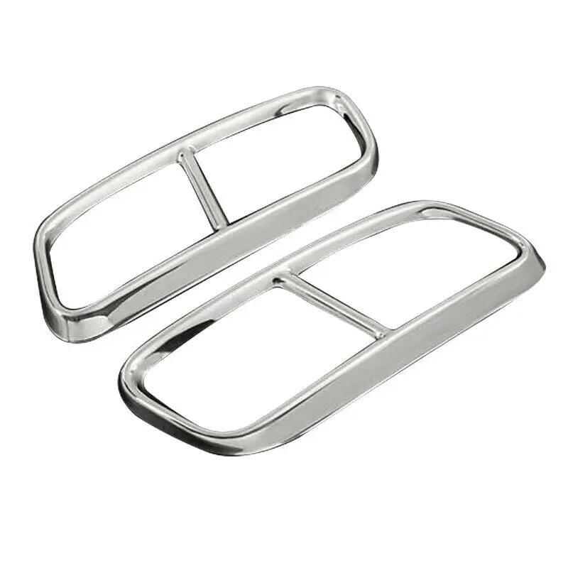 For 2016-2019 Q7 2018 4M Stainless Steel Car Rear Exhaust Tail Pipe Cover Muffler Decoration Car Exterior Accessories