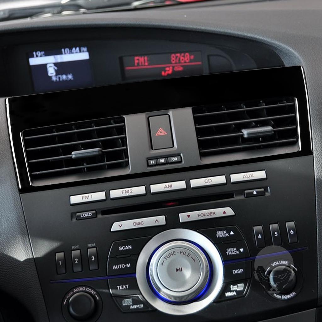 For Mazda 3 Axela 2010-2013 Speed 3 Accessories Car Plastic Black Interior Central Air Outlet Trim Sticker Decoration