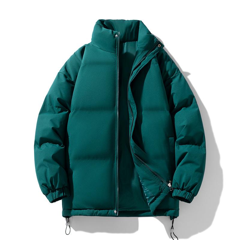 Solid Color Versatile Cotton Jacket for Women, Autumn and Winter Korean Style Trendy Loose and Thick Men's Casual Couple Cotton Jacket