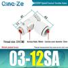 Throttle Speed Control Valve with AS1201F-M5-04A Pneumatic PU Air Hose Connector, Models AS2201F-01-2-06SA/08SA.