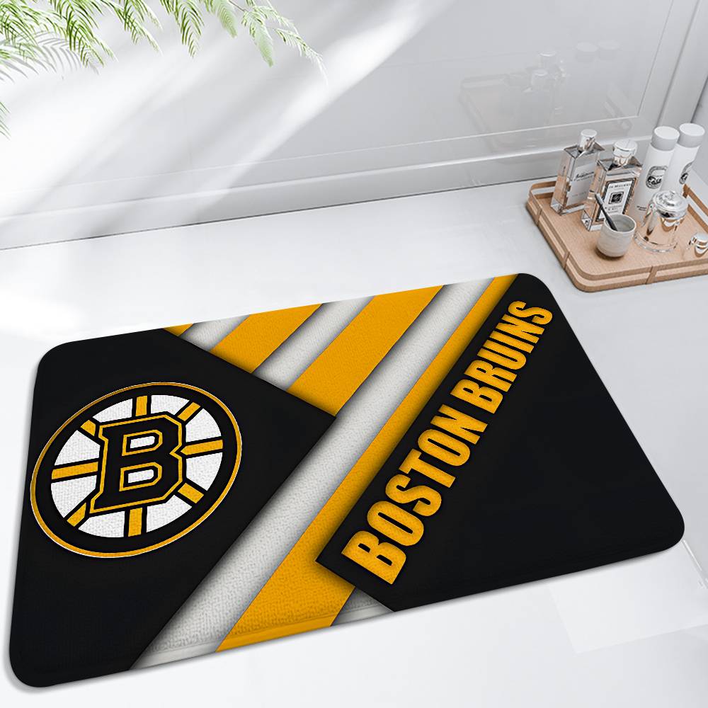 Alfombrillas B-Boston-B-Bruins Alfombra para Lavadero en Casa Alfombra para Decoración de Sala de Estar Zona de Salón Felpudo Antideslizante Felpudo de Entrada