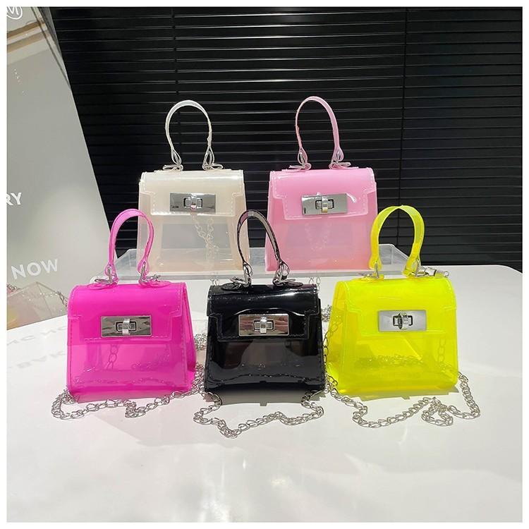 Solid Single Color Shoulder Crossbody Square Jelly Bags Women Fashion Gifts