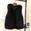 Women's Stylish Thickened Imitation Fox Fur Vest - Autumn/Winter All-Match Waistcoat