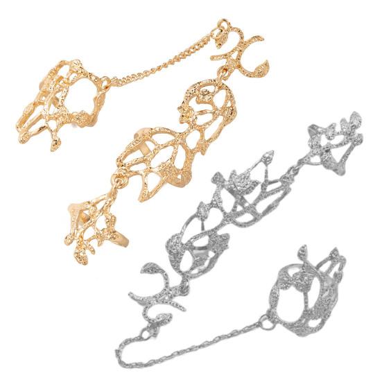 Kettengliederring, Antiallergie- und Antioxidationsschmuck, voller Strass, Retro-Blumengliederring als Geschenk