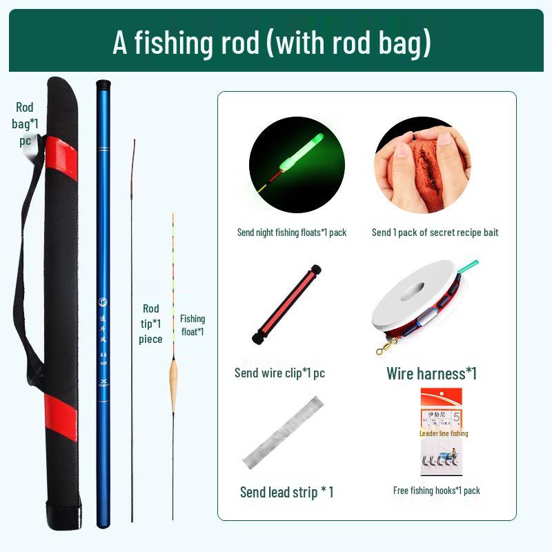 Ultra-Light Ultra-Hard Beginner Fishing Rod Set - Short Section Stream Rod